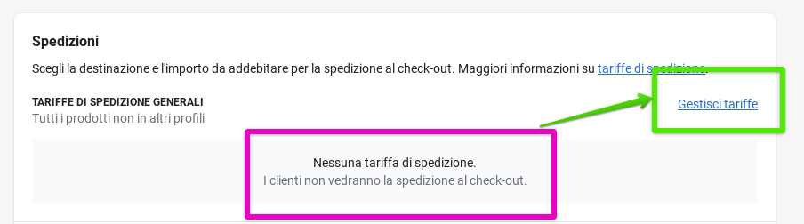 Assegnare i profili di spedizione Shopify