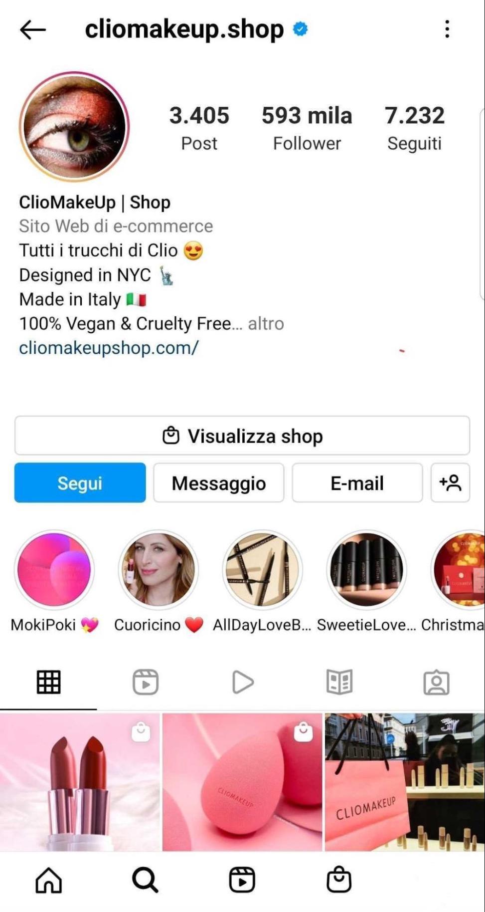 cliomakeup instagram shopping