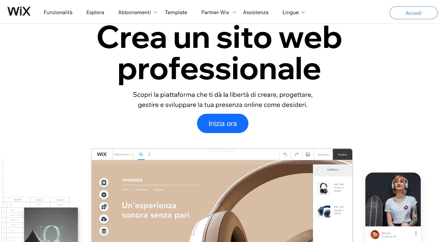 wix piattaforma ecommerce