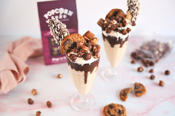 Freakshake with Chocolate Caramel Pop ‘n’ Choc Popcorn Recipe