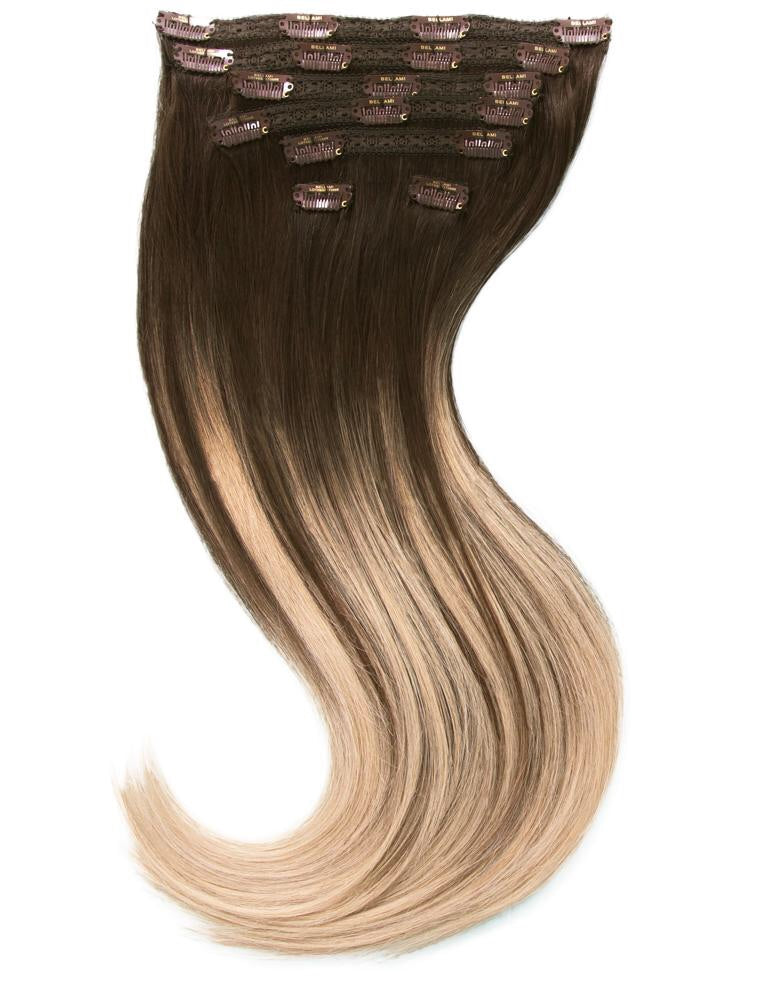 Balayage Hair Extensions 2 Dark Brown 18 Dirty Blonde 20 Inches