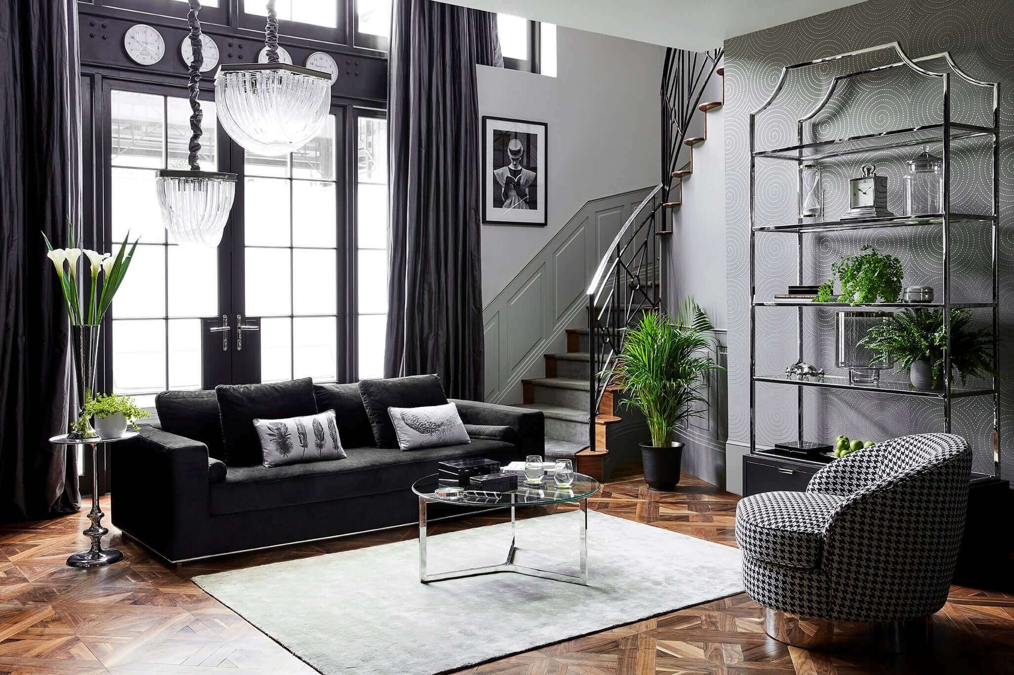 Dark Grey Sofa in Living Room | Escapology Home