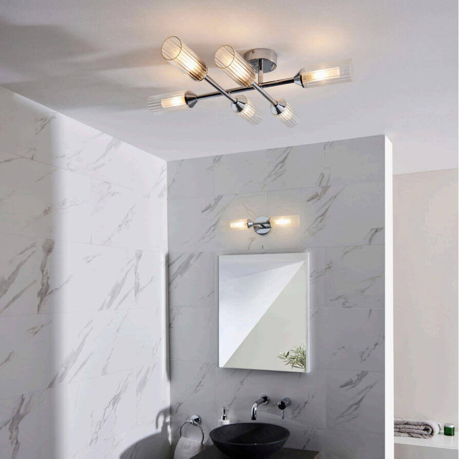 Multi Arm Bathroom Ceiling Light