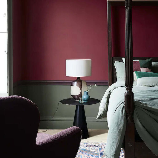 Red Painted Bedroom