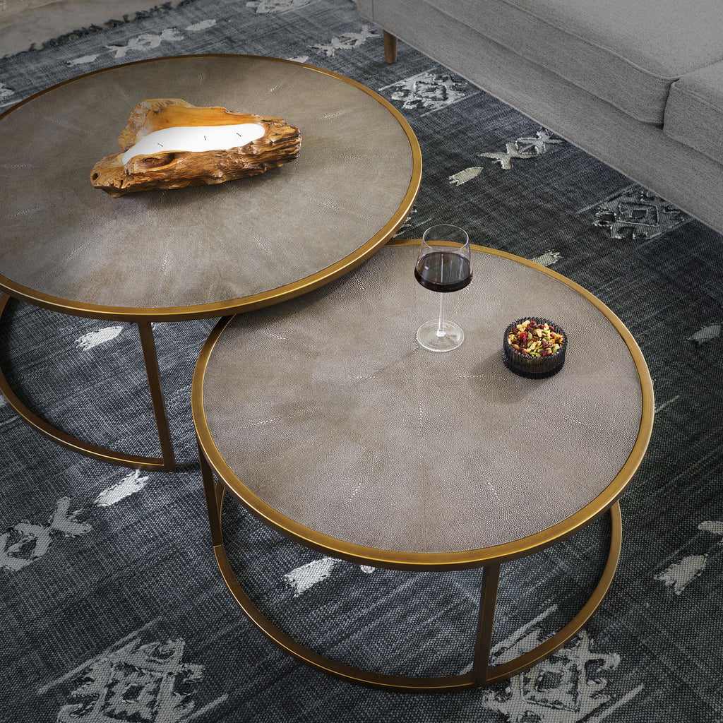 Shagreen Nesting Coffee Tables