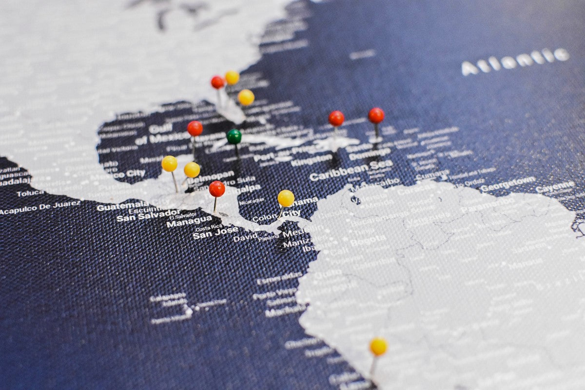 push pin world travel map