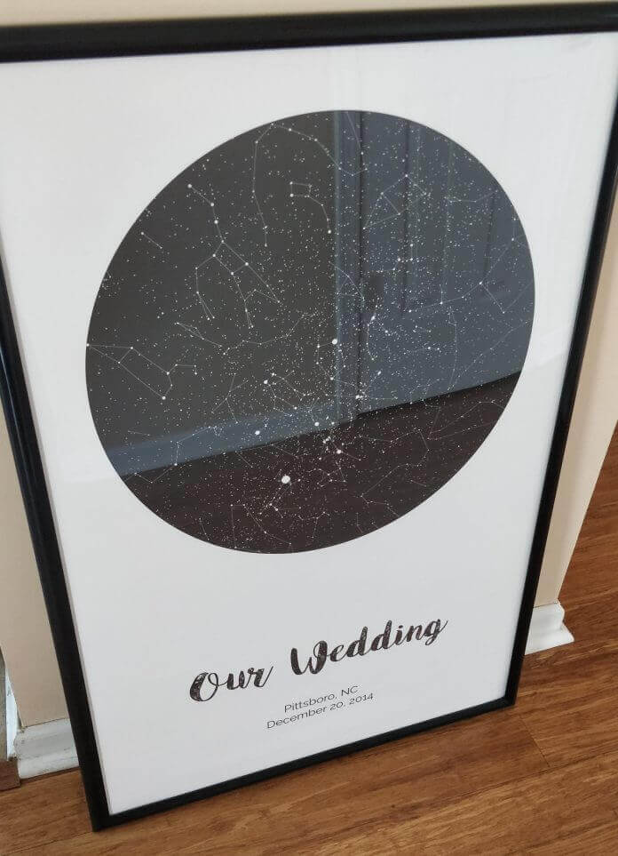 night sky wedding gift