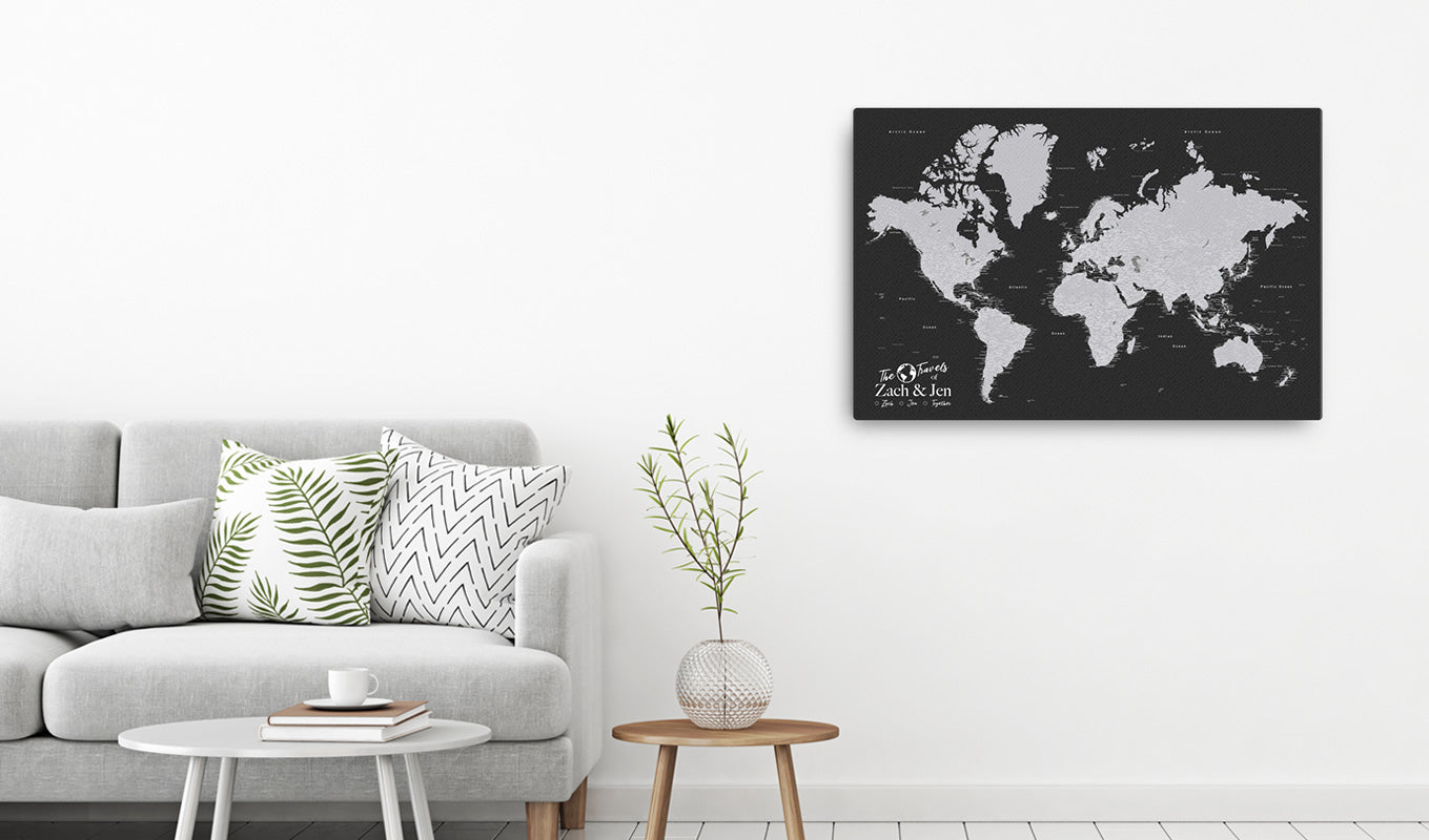 Push Pin World Map With Pins