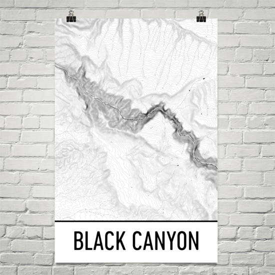 Black Canyon Topographic Map Art – Modern Map Art
