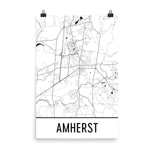 Amherst Massachusetts Street Map Poster Wall Print By Modern Map Art   Il Fullxfull.1094256974 320h Grande 