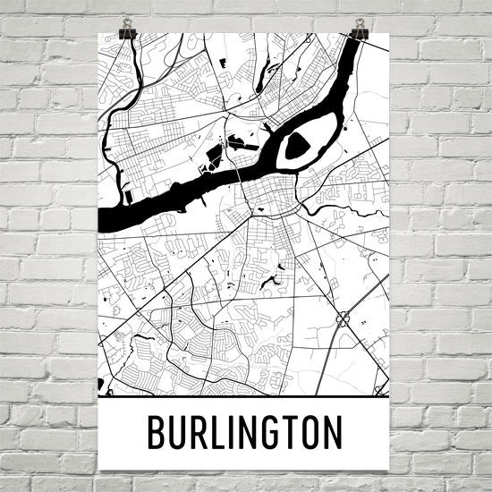 Burlington NJ Street Map Poster Wall Print By Modern Map Art   Il Fullxfull.1116259715 72u5 2048x2048 