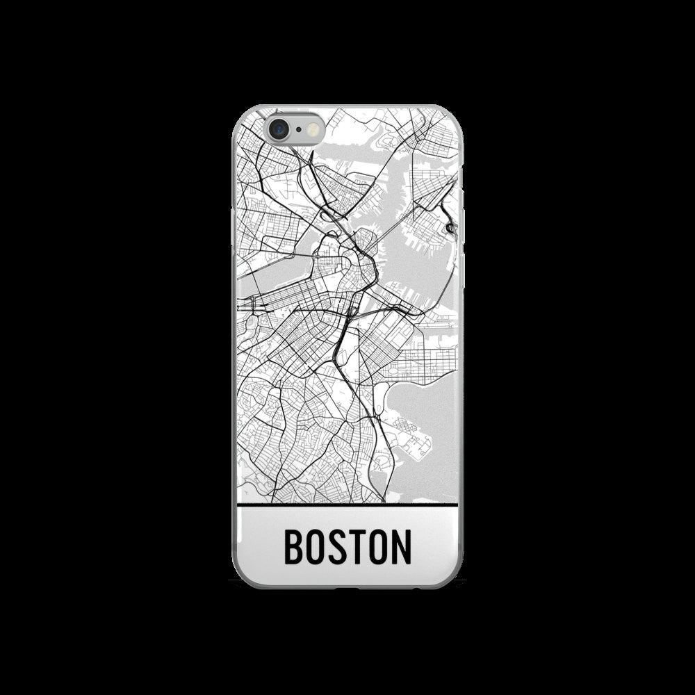 Schrijf op Gewoon doen Blozend Boston iPhone 5, 6 or 7 Case|Cool Phone Covers by Modern Map Art