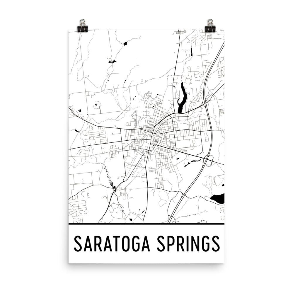 Saratoga Springs NY Street Map Poster Wall Print By Modern Map Art   Il Fullxfull.1141608303 6nkd 2048x2048 