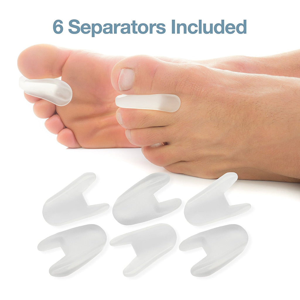 ZenToes Flared Toe Separators Set of 6 Spacers with No Loop