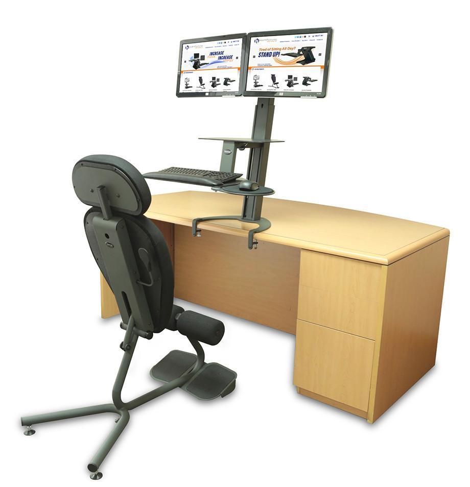 Upmost Office HealthPostures 5100 Black Stance Angle Sit-Stand Ergonomic  Chair