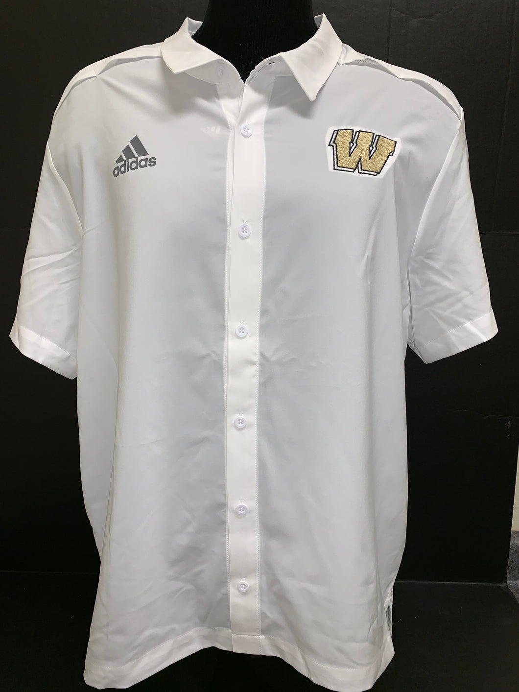 adidas game mode full button polo