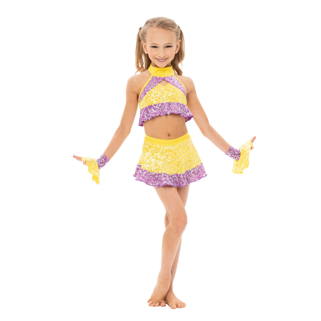 Style 9712Lemon/Purple Reverence Performance Dance Apparel