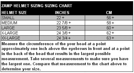 Hjc Helmet Size Conversion Chart