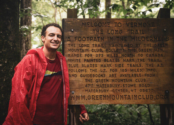 Ben at the end of the long trail after completing the FKT