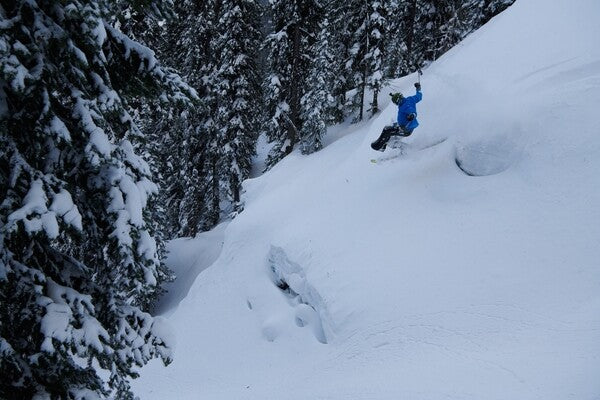 Trevor getting some epic powder on his sit ski