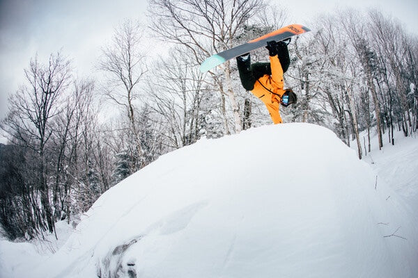 Jake doing some tricks while out on the mountain