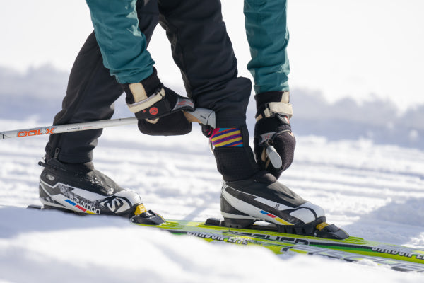 Model showing off Darn Tough Nordic Ski Socks