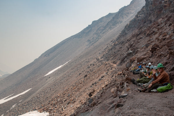 A work crew taking a break in the Goat Rocks Wilderness