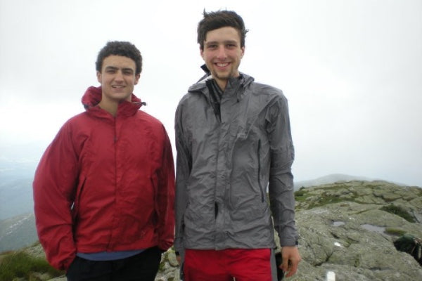 Ben and his friend Owen as kids on a summit