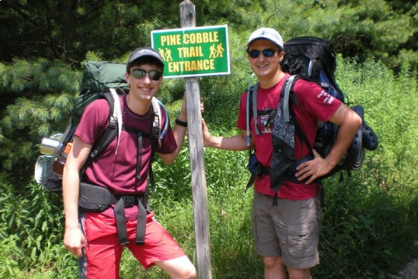 Owen and Ben at a trailhead