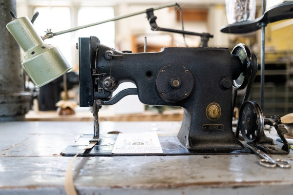 An old fashioned sewing machine, still in use at Vermont Glove