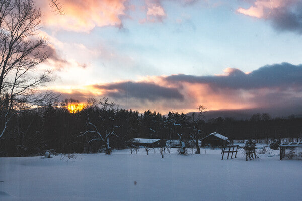 A winter sunrise in Vermont