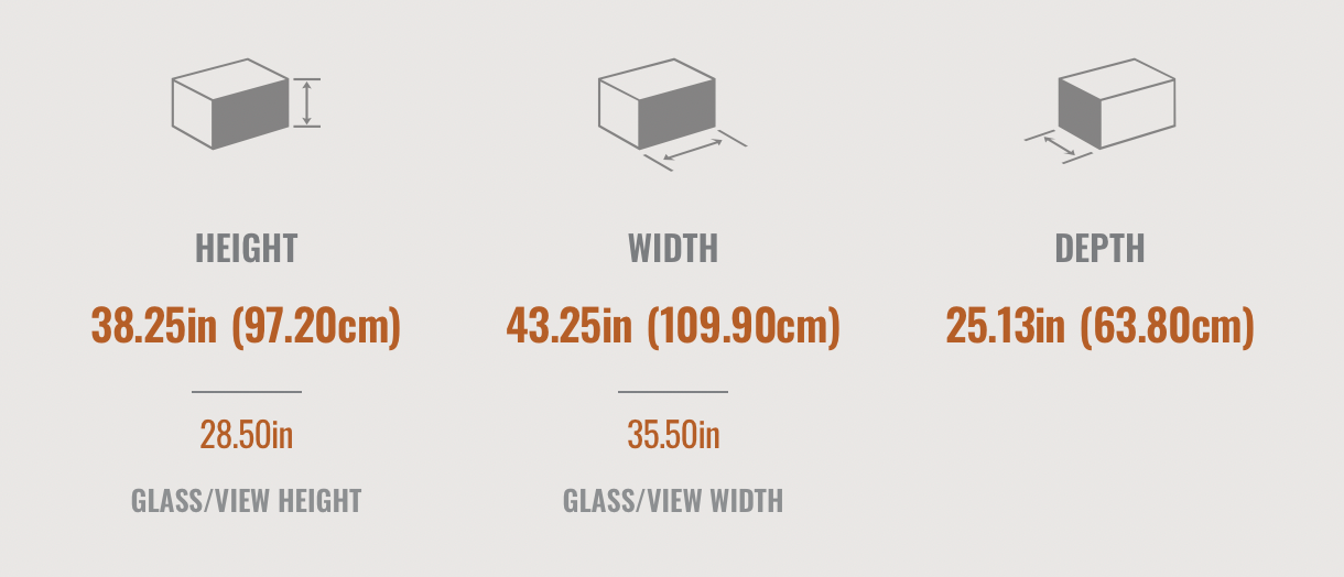 Three Sided Fireplace  Dimensions