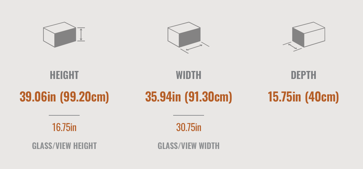 Ascent Linear Fireplace  Dimensions