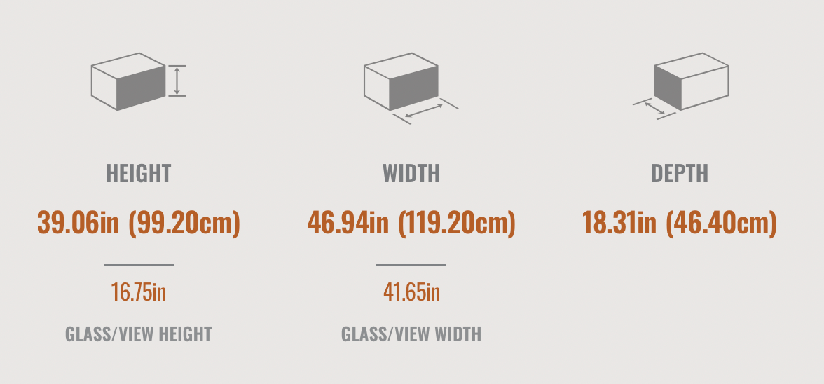 Ascent Linear 46 Fireplace  Dimensions