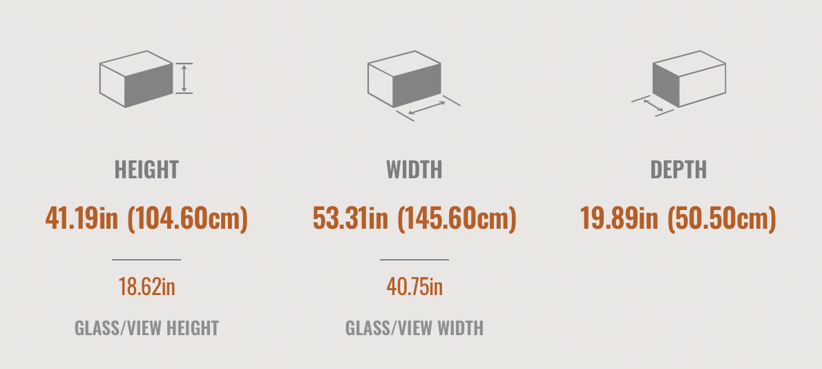 Vector 38 Fireplace  Dimensions