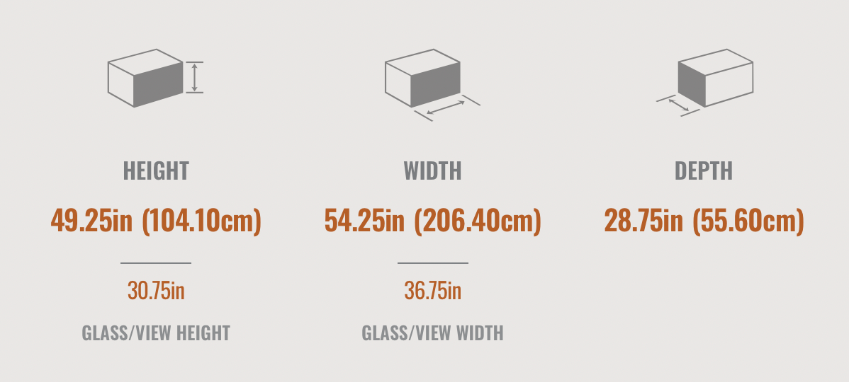 High Definition 81 See Through Fireplace  Dimensions