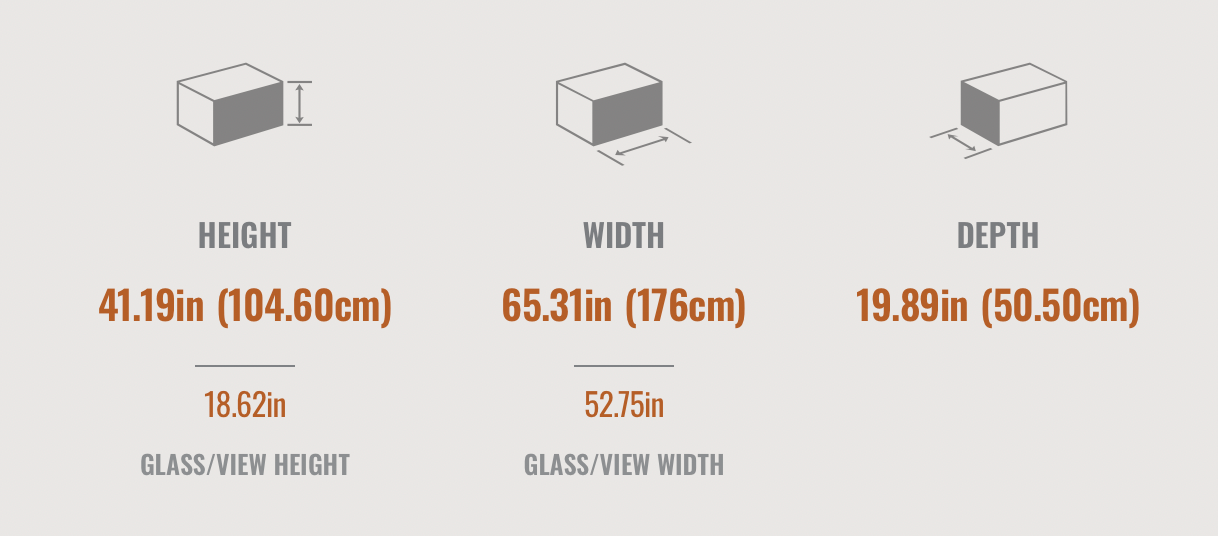 Vector 50 Fireplace  Dimensions