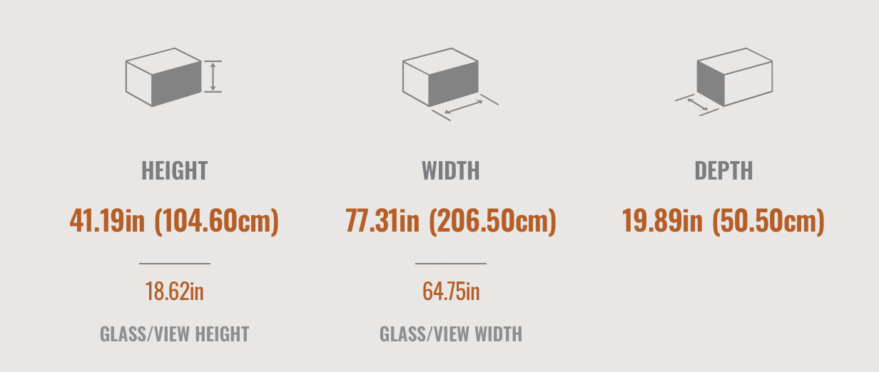 Vector 62 Fireplace  Dimensions