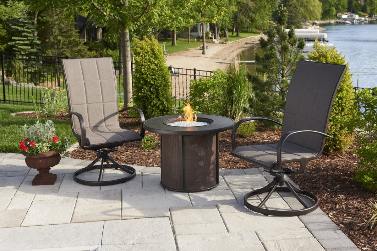 small patio fire pit set