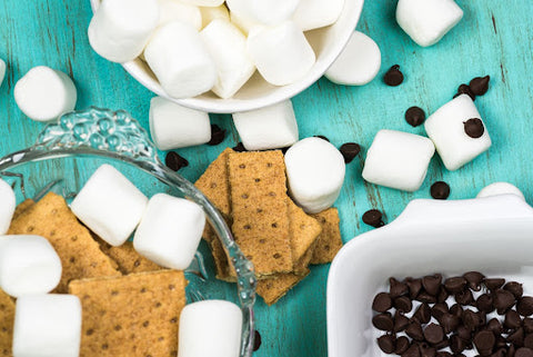 Make Red, White and Blue S’mores Dip