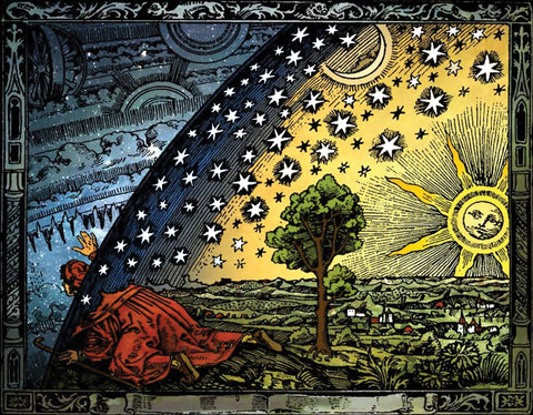 Flammarion engraving colored