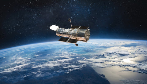 Hubble Space Telescope in orbit of planet Earth.