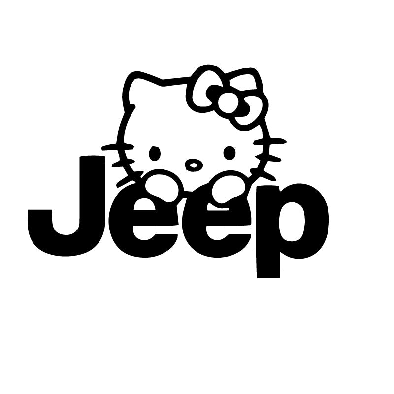 jeep hello kitty decal sticker decalfly