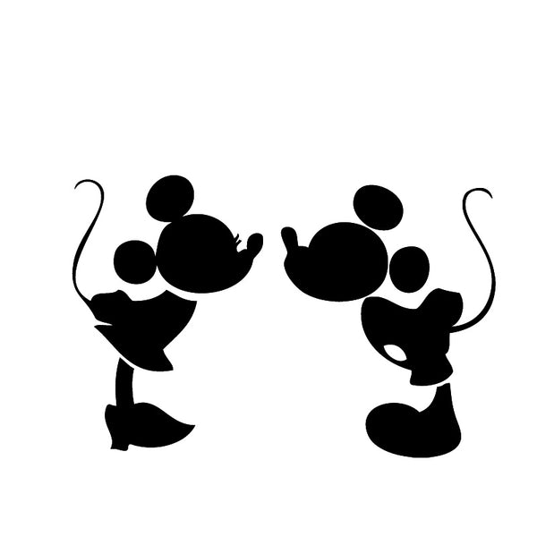 Mickey and Minnie Kissing Decal Sticker – Decalfly