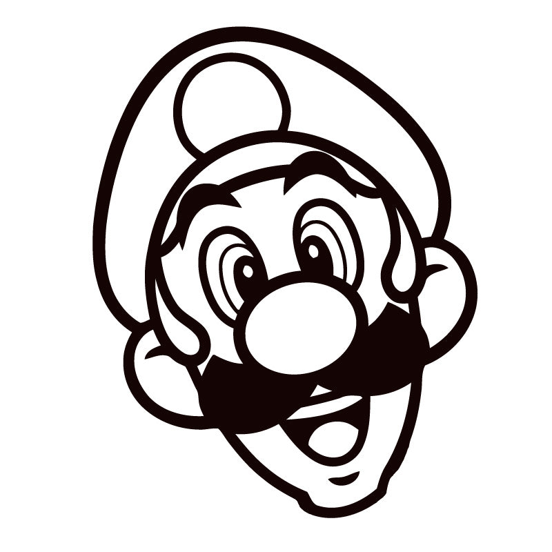 Luigi Face Decal Sticker – Decalfly