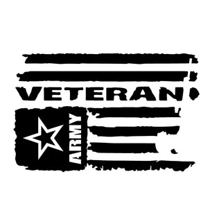 US Army Veteran Flag Decal Sticker – Decalfly