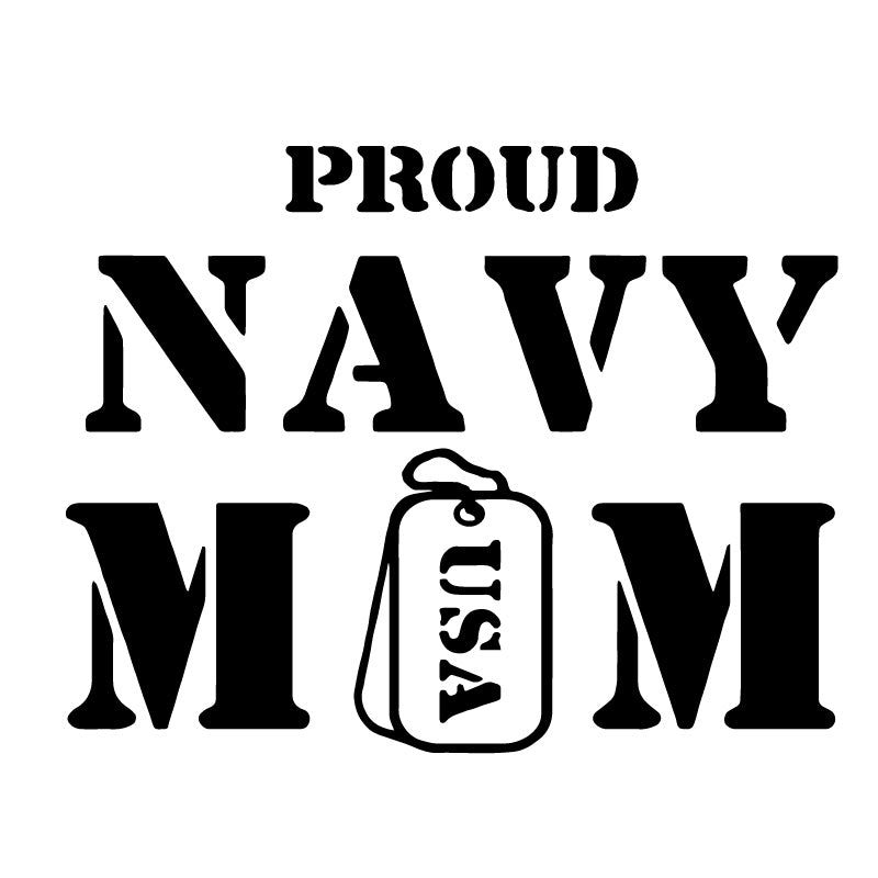 Proud Navy Mom Dog Tags USA Decal Sticker – Decalfly