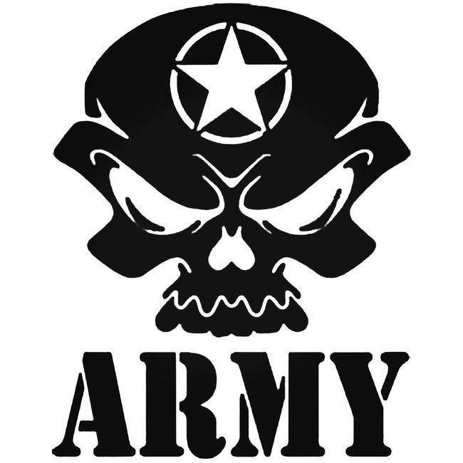 Army Skull Military Decal Sticker Decalfly