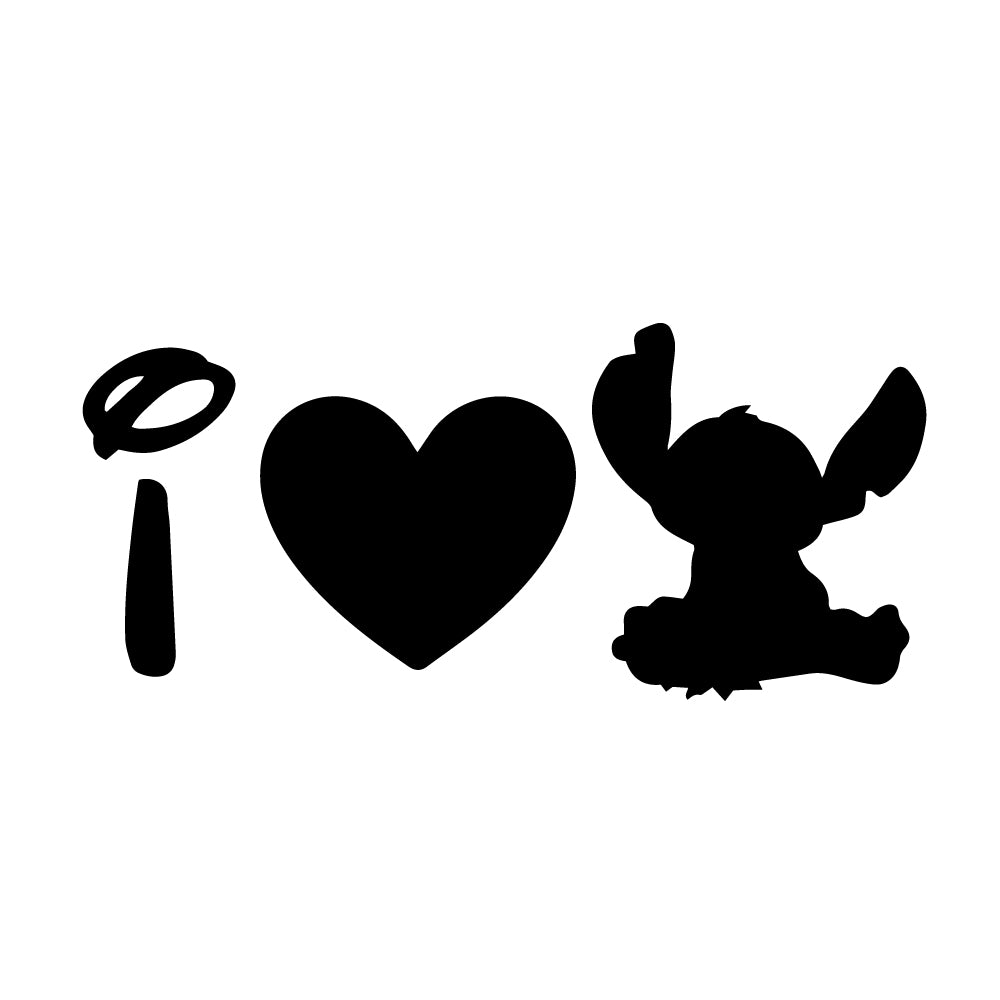 Lilo and Stitch I Heart Love Disney Decal Sticker – Decalfly