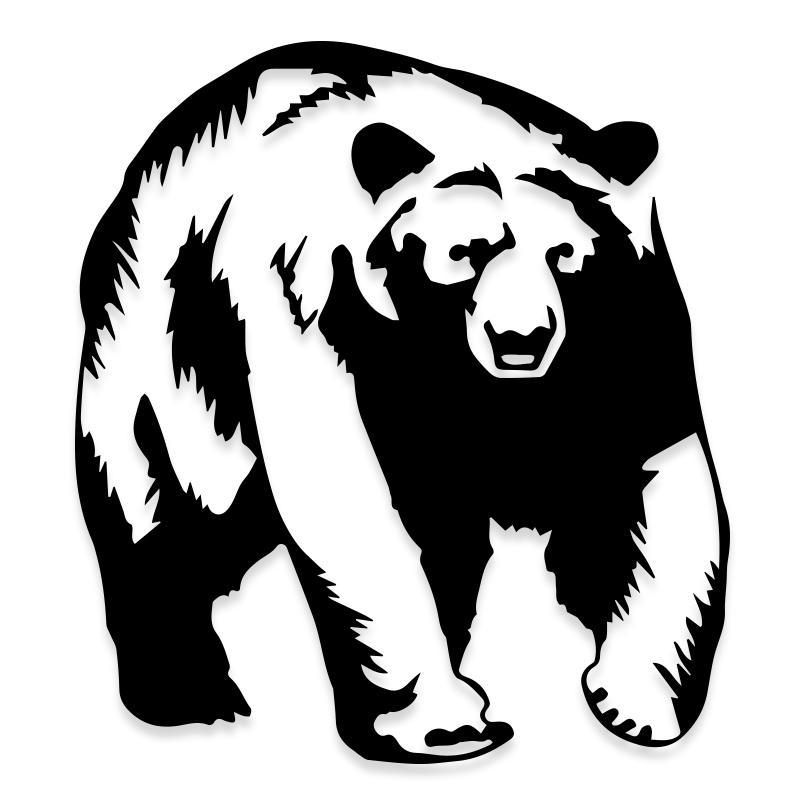 Big Black Grizzly Bear Decal Sticker – Decalfly